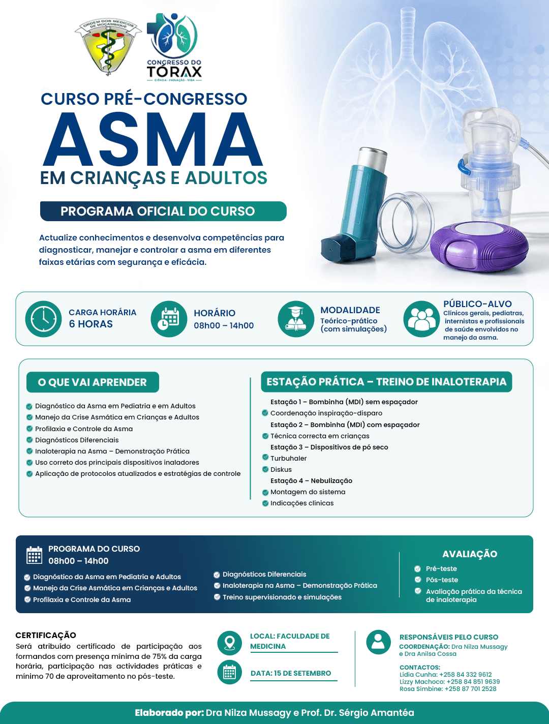 Flyer do curso — Asma na Criança e Adulto